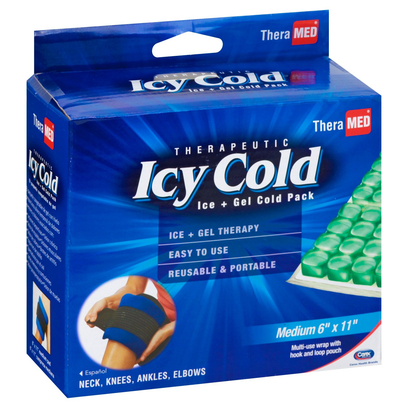 Thera Med Icy Cold gel cold pack by Pasteur Pharmacy for therapeutic pain relief and muscle soothing.