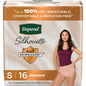 Depend Silhouette incontinence and postpartum underwear in small pink, featuring maximum absorbency and discreet fit.