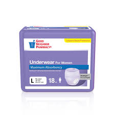 GNP Protective Underwear for women, large size, incontinence aid, pack of 4 boxes with 18 underwear each, by Pasteur Pharmacy