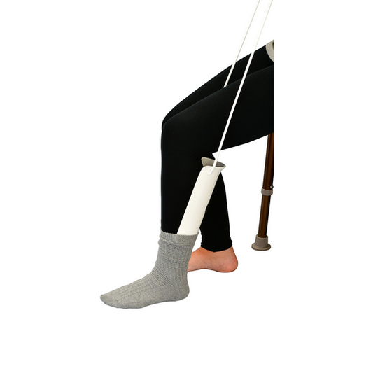 Nova Plastic Sock Aid for incontinence aid by Pasteur Pharmacy, helps users put on socks easily with a sturdy plastic design.