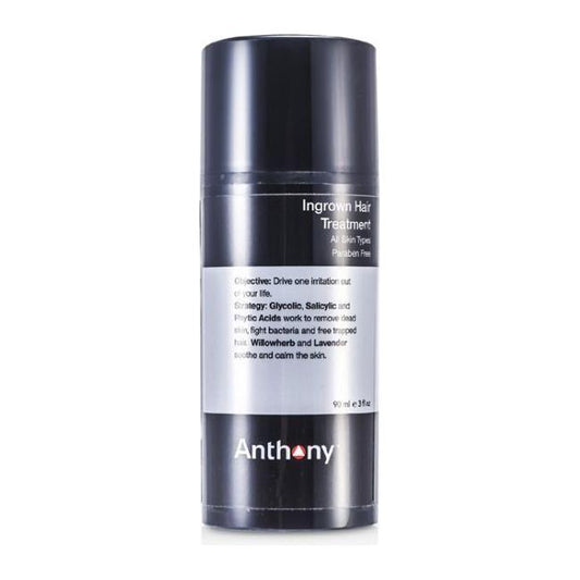 Anthony Logistics for Men ingrown hair treatment in 3 oz bottle, designed to reduce and prevent ingrown hairs on the skin.