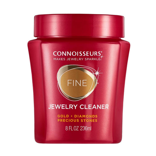 Connoisseurs Fine Jewelry Cleaner 8 oz bottle for jewelry cleaning and care with Pasteur Pharmacy branding.