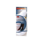 White unisex ribbed compression knee socks by Pasteur Pharmacy, over the calf, medium size, designed for improved circulation and support.