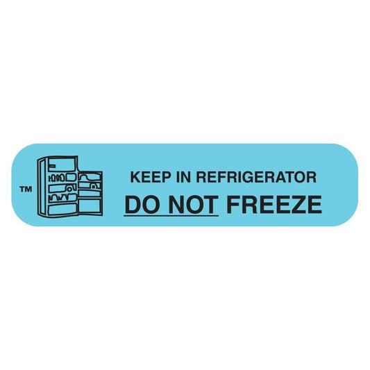 Blue auxiliary bottle labels for pharmacy products, with "Do Not Freeze" text, from Pasteur Pharmacy Apothecary Labels & Tags collection.