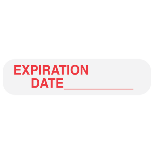 Pasteur Pharmacy Apothecary Products expiration date label on white background, designed for labels and tags.