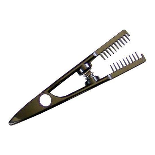 Seki Edge EZ Lash Comb by Pasteur Pharmacy, black lash comb with fine teeth for gentle eyelash grooming and separation