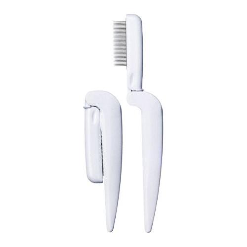 Seki Edge Folding Lash Pin Comb SS-603 with fine metal pins for separating and grooming eyelashes, compact folding design.