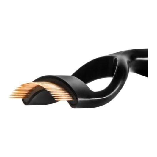 Twezermar Curl 60 Lashcomb by Pasteur Pharmacy, close-up of the fine teeth for separating and shaping eyelashes.