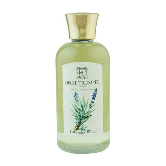 Lavender Water Splash by Geo. F. Trumper in a 100ml bottle, showcasing a clear floral splash with lavender scent.