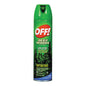 Off! Deep Woods Insect Repellent aerosol spray, 9 oz, for outdoor pest protection, with a green and white spray can showing product branding.