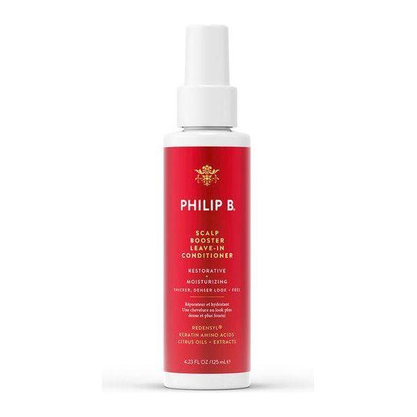 Philip B. Scalp Booster Leave-In Conditioner in 4.23 oz bottle, natural hair care product for scalp and hair nourishment