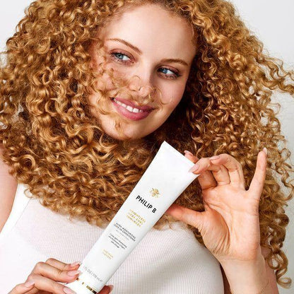 Philip B. Weightless Mega Curl Enhancer Leave-In Conditioner in 6 oz bottle, ideal for defining and nourishing curls