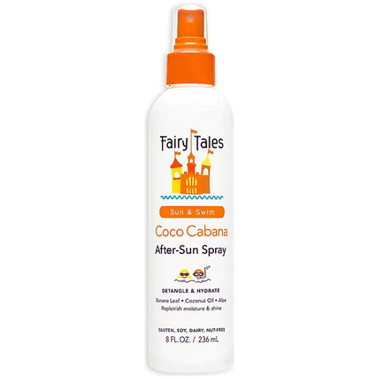 Fairy Tales Coco Cabana Leave-In Sun Spray by Pasteur Pharmacy in an 8 fl oz bottle, designed to protect hair from sun damage.