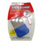 Health Enterprises Acu-Life lice comb with 5x magnifier, plastic lice removal tool with fine teeth for detecting and removing lice.