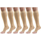 Beige MD SRG 20-30mmHg compression knee high stockings by Pasteur Pharmacy, medium size, for supportive legwear.