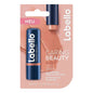 Labello Caring Beauty Nude 2-in-1 lip balm in 4.8g container, featuring natural nude shade and smooth lip hydration.