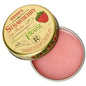 Rosebud Perfume Co. Strawberry Lip Balm in a small 0.8 oz container, featuring a smooth, glossy finish and a clear lid.