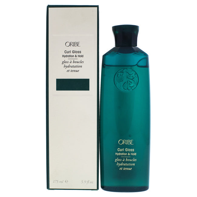 Oribe Curl Gloss Hydration & Hold lip gloss in 175ml tube, providing shine, hydration, and hold for curly hair.