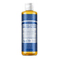 Dr. Bronner's Organic Peppermint Castile Liquid Soap in 8 fl oz bottle, natural and eco-friendly cleaning product.
