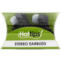 Hottips stereo earbuds with 4-foot long cord, shown with a long skirt, featuring in-ear design and black ear tips.