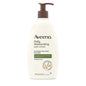 Aveeno Daily Moisturizing Body Lotion in 18 fl oz bottle, fragrance-free lotion and moisturizer by Pasteur Pharmacy.