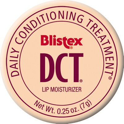 Blistex DCT Lip Moisturizer daily conditioning treatment in a 0.25 oz tube, moisturizing and protecting lips naturally.