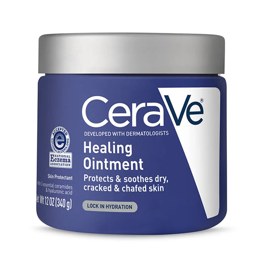 CeraVe Healing Ointment 12 oz lotion and moisturizer in a jar, designed for skin healing and hydration.
