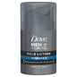 Dove Men+Care Hydrate Plus Face Lotion in a 1.69 oz bottle, moisturizing men's facial skin with soothing lotion.