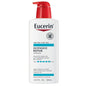 Eucerin Intensive Repair Body Lotion in a 16.9 fl oz pump bottle, moisturizing very dry skin with nourishing lotion and moisturizer.