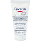 Travel size Eucerin Original Healing Soothing Repair Lotion in a compact bottle, suitable for moisturizing and skin repair.
