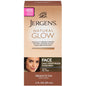 Jergens Natural Glow Daily Facial Moisturizer SPF 20 in 2 oz bottles for medium to tan skin tones, shown in a two-pack package.