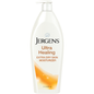 Jergens Ultra Healing Moisturizer Lotion for extra dry skin, 21 ounces, in a white bottle with a blue cap.
