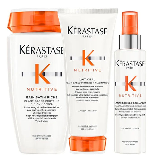 Kerastase Nutritive Lotion Thermique Sublimatrice, 150ml, nourishing hair moisturizer with thermal protection, in a sleek bottle.
