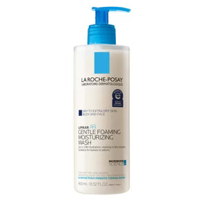 LA ROCHE-POSAY Lipikar Balm AP+ body lotion for dry to extra dry skin, 13.52 fl oz, in a pump bottle.