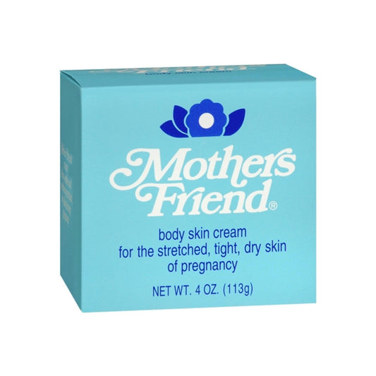 Pasteur Pharmacy Mother's Friend Body Skin Cream lotion and moisturizer in 4 oz jar with smooth cream texture.