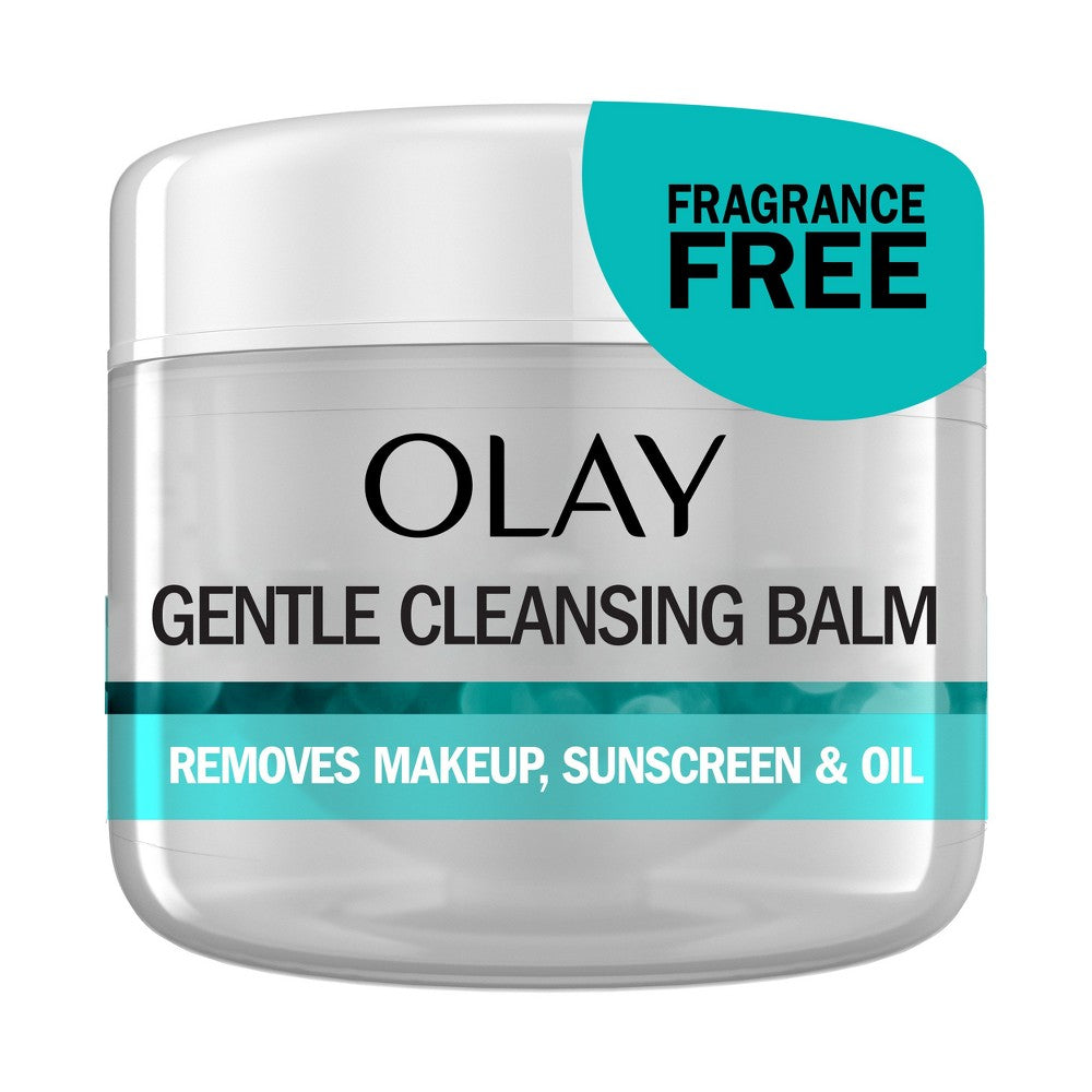 Olay Gentle Cleansing Balm Makeup Remover in a 3.4 fl oz bottle, soothing lotion and moisturizer from Pasteur Pharmacy.