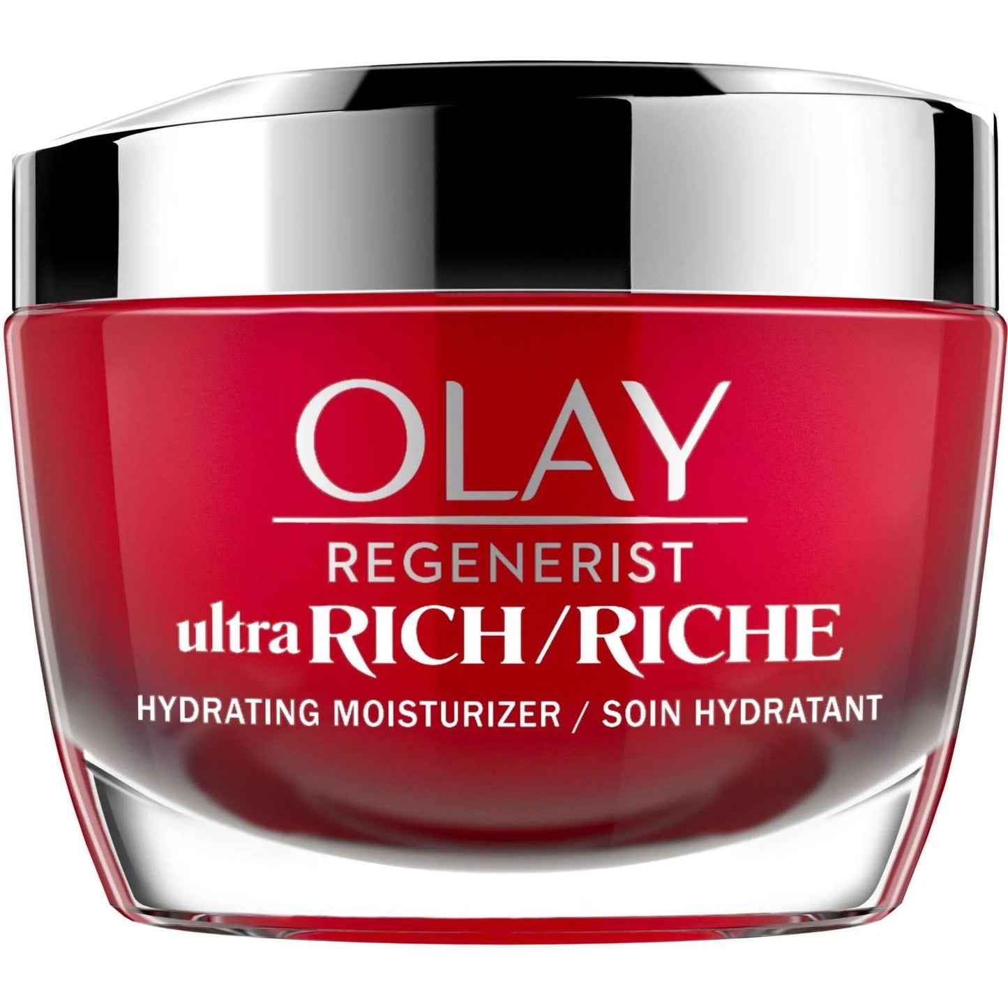 Olay Regenerist Ultra Rich Face Moisturizer in 1.7oz jar, creamy lotion for deep hydration and anti-aging skincare.