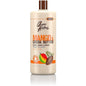 Queen Helene Mango & Cocoa Butter Hand and Body Lotion in a white bottle with a flip-top cap, moisturizing skin.
