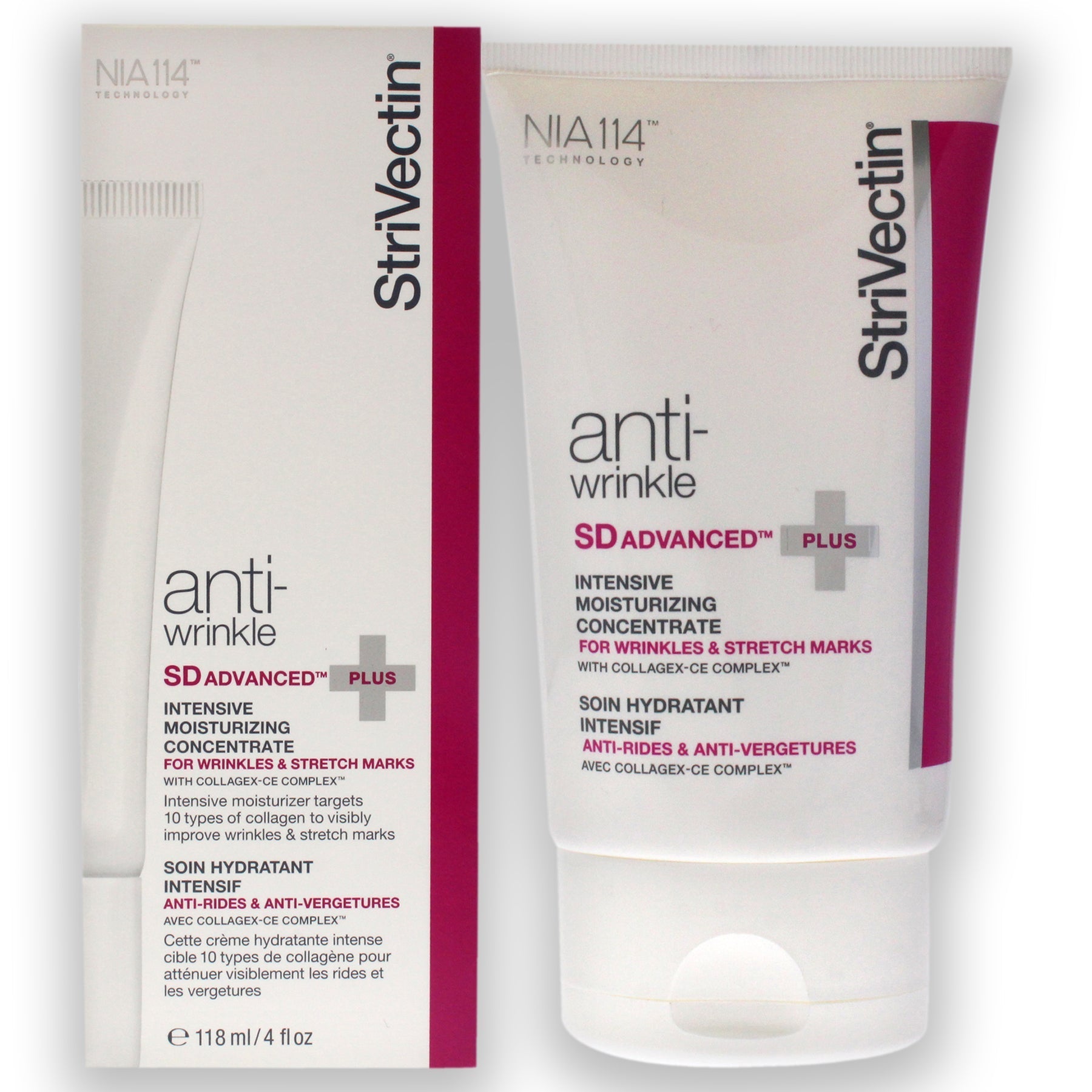 StriVectin SD Advanced Plus Intensive Moisturizing Concentrate lotion and moisturizer bottle with pump from Pasteur Pharmacy.