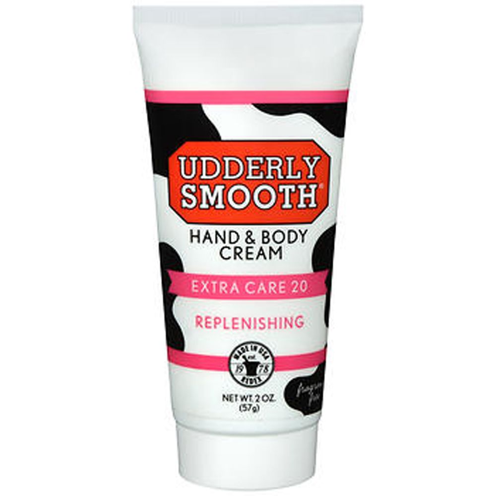 Udderly Smooth Hand & Body Extra Care 20 Cream in 2 oz jar, moisturizing lotion for soft skin from Pasteur Pharmacy