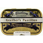 Blueberry sugar-free Grether's Pastilles Lozenges in a clear package, designed for soothing throat relief by Pasteur Pharmacy.