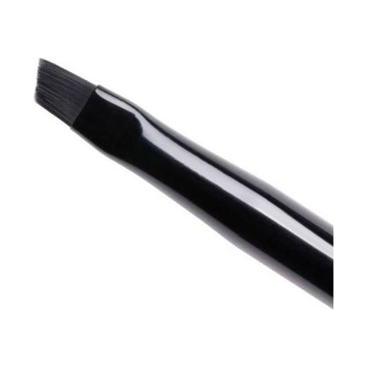 Tweezerman angled brown makeup brush with spoolie, ideal for brow grooming and precise application.