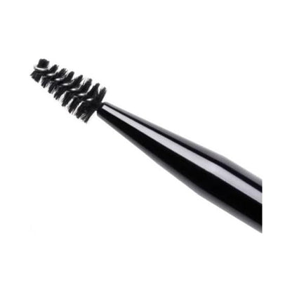 Tweezerman Angled Brown Makeup Brush with Spoolie, ideal for brows and detailing, featuring natural bristles and ergonomic handle.