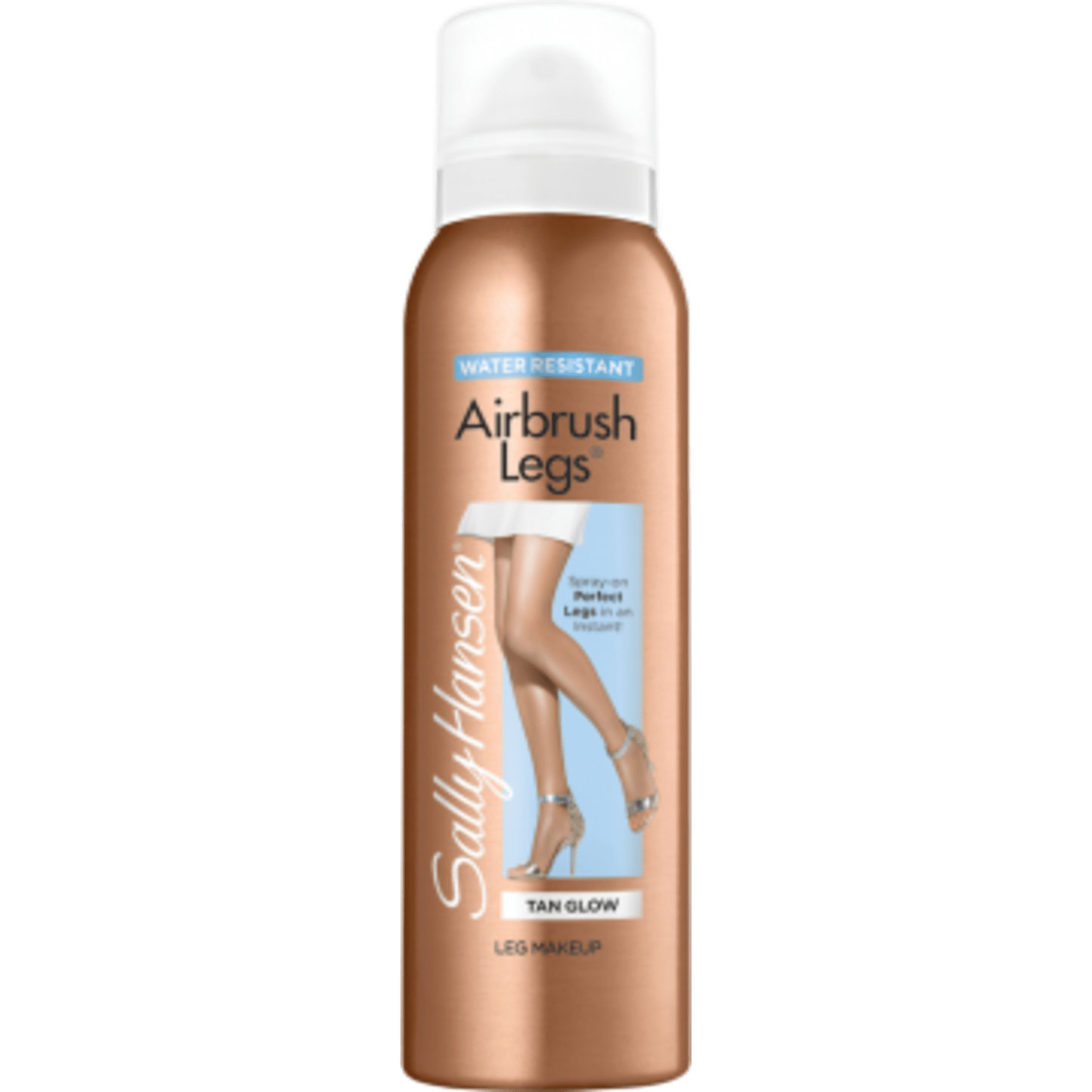 Sally Hansen Airbrush Legs tan leg makeup in 4 oz bottle, smooths and conceals skin imperfections for a natural sun-kissed look
