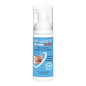 Ocusoft Lid Scrub Plus Foam makeup remover for gentle eyelid and eyelash cleaning, displayed in a bottle with foam applicator.
