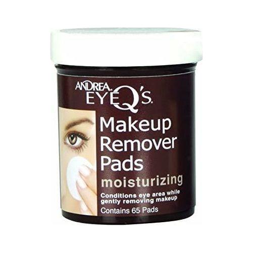 Andrea Eye Q's Moisturizing Makeup Remover Pads by Pasteur Pharmacy, 65 soft cotton pads for gentle facial cleansing.