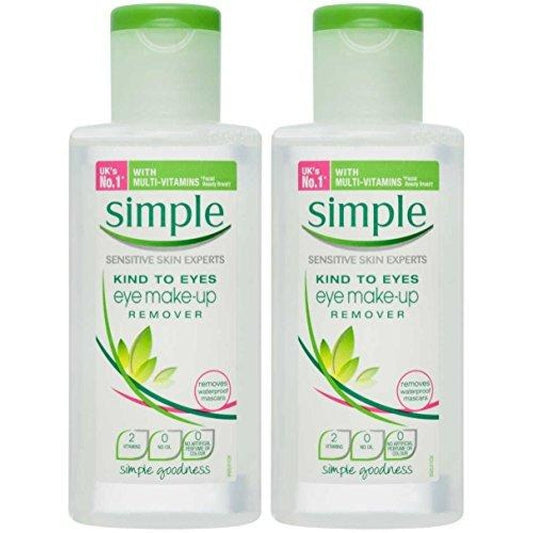 Simple Kind To Eyes Eye Makeup Remover by Pasteur Pharmacy in a 42-ounce bottle, gentle formula for removing eye makeup.