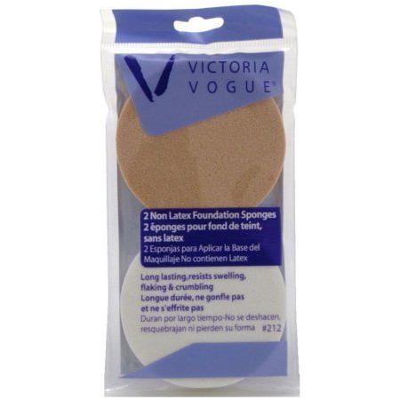Victoria Vogue Lushes Latex Makeup Sponges by Pasteur Pharmacy, two soft, versatile sponges for blending foundation and concealer.