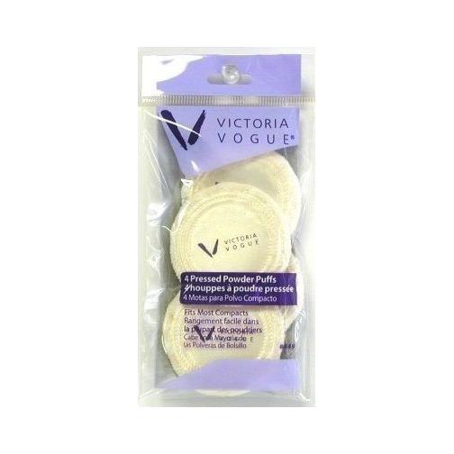 Victoria Vogue satin makeup top puffs, 2 1/8 inch, 4 count, soft applicator tools for flawless makeup application.