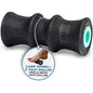 Manual massage tool called Chirp Foot Wheel Plus from Pasteur Pharmacy, featuring a textured wheel for foot massage therapy.